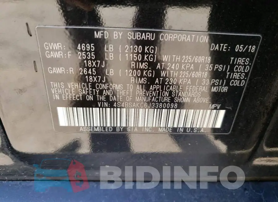 4S4BSAKC6J3380098 Photo# 12