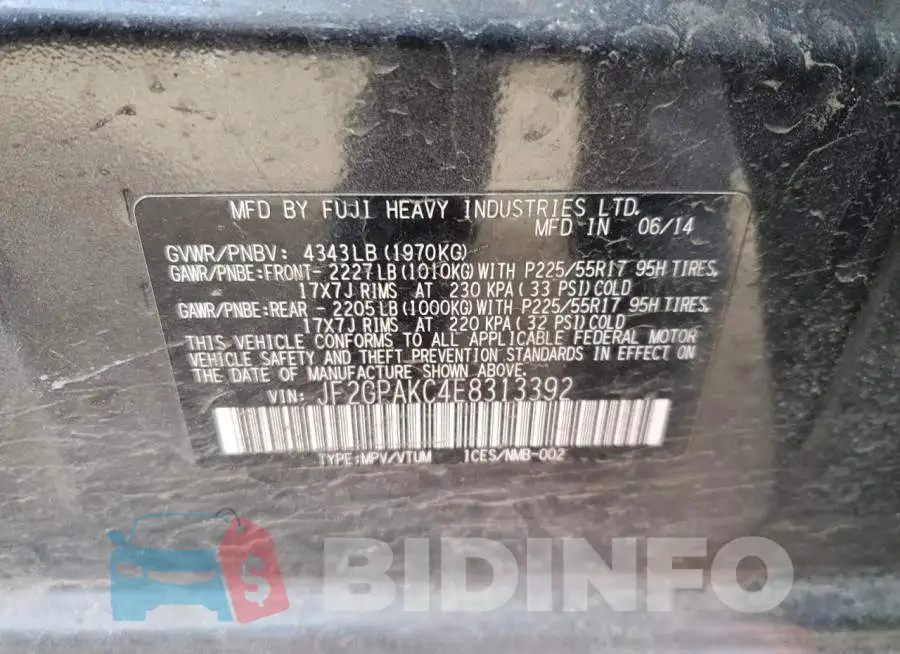 JF2GPAKC4E8313392 Photo# 13