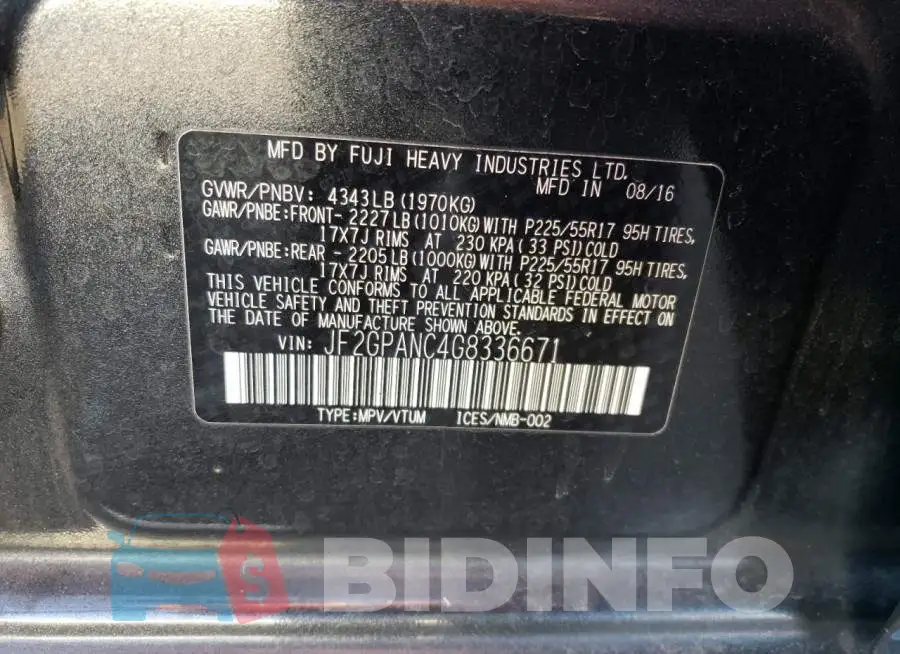 JF2GPANC4G8336671 Photo# 12