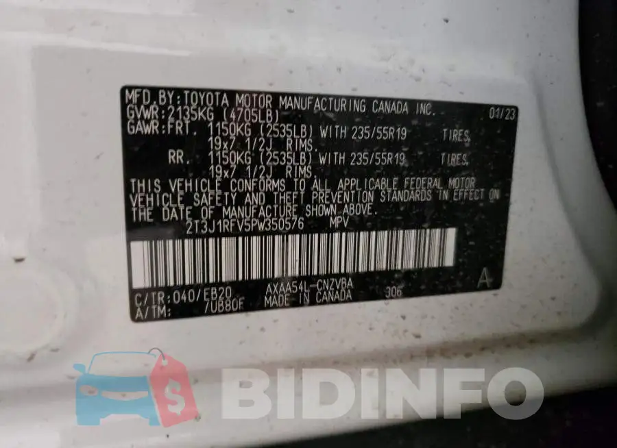 2T3J1RFV5PW350576 Photo# 12