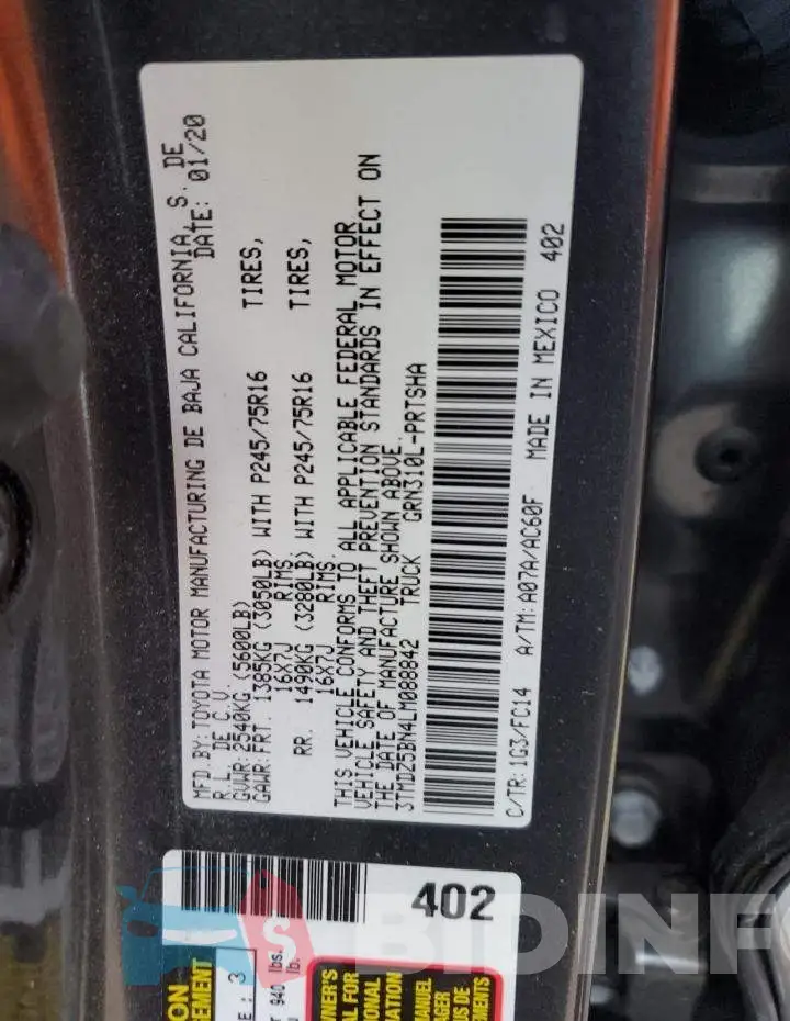 3TMDZ5BN4LM088842 Photo# 13