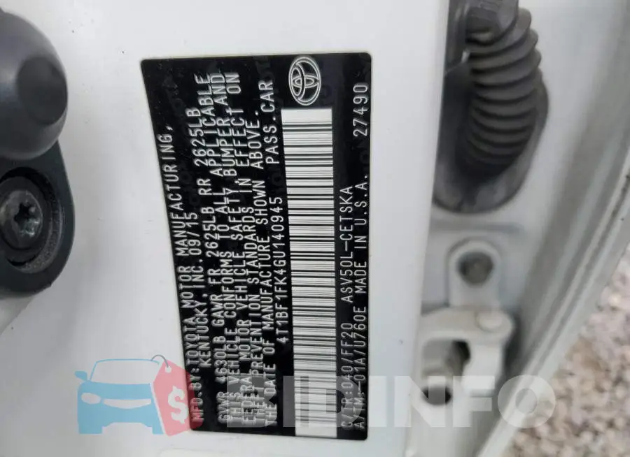 4T1BF1FK4GU140945 Photo# 12
