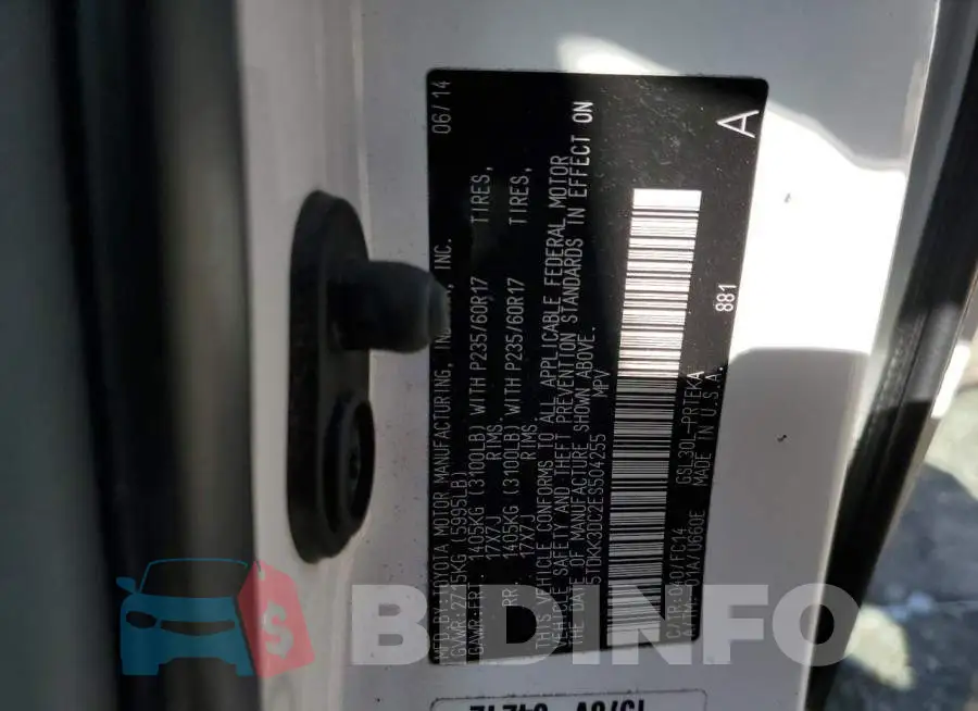 5TDKK3DC2ES504255 Photo# 12
