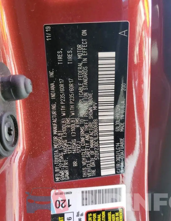 5TDYZ3DC1LS060689 Photo# 13