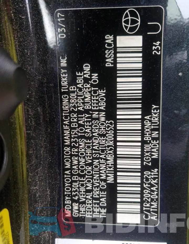 NMTKHMBX5JR006523 Photo# 13