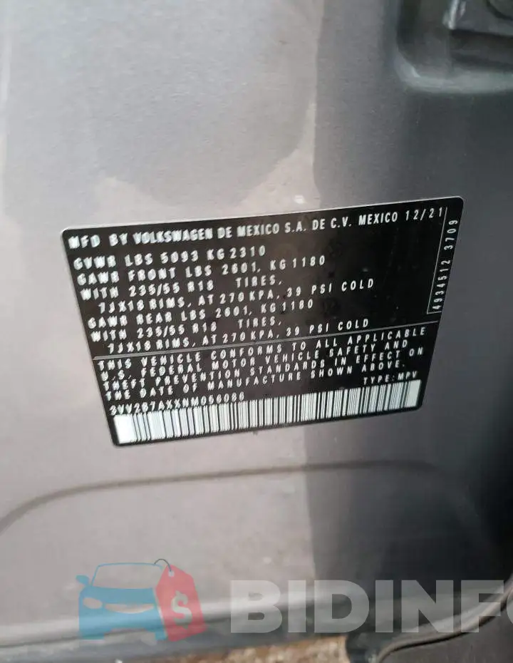 3VV2B7AXXNM056086 Photo# 12