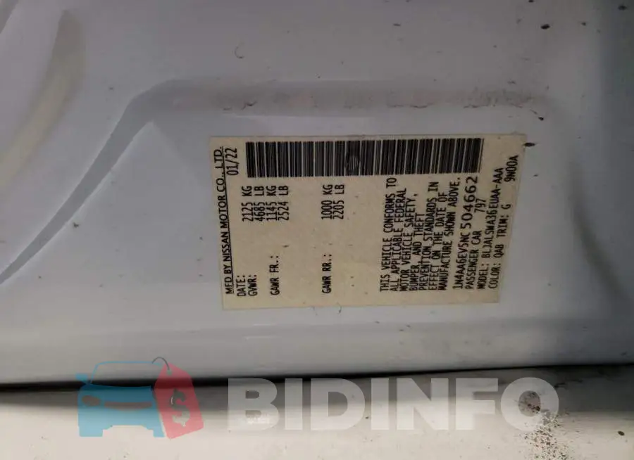 1N4AA6EV5NC504662 Photo# 12