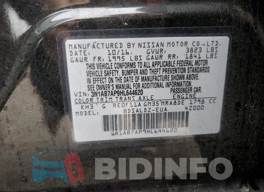 3N1AB7AP9HL644620 Photo# 13