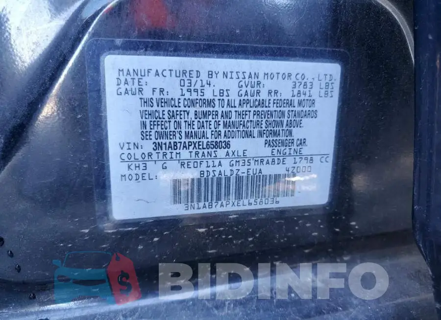 3N1AB7APXEL658036 Photo# 12