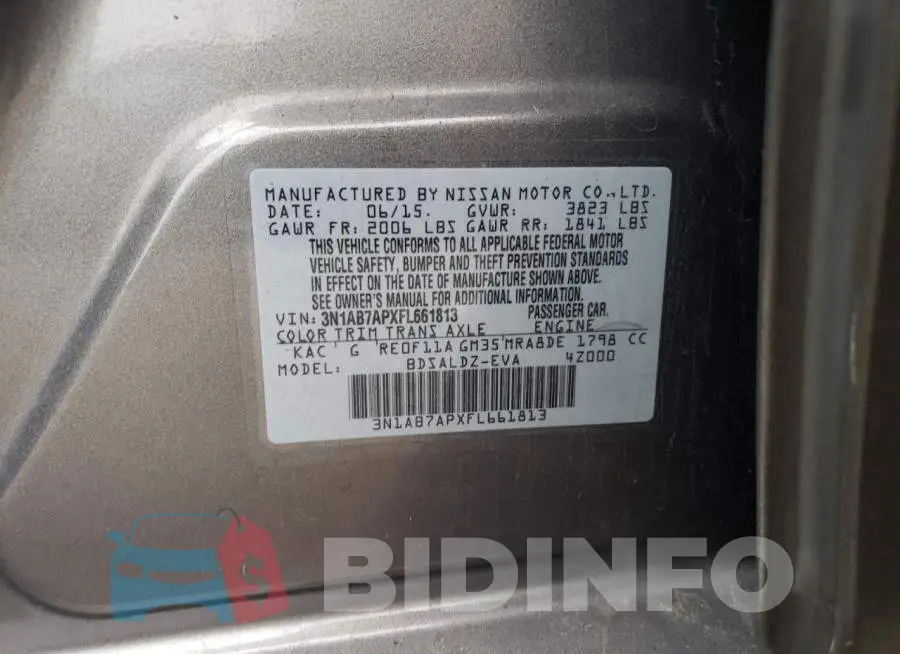 3N1AB7APXFL661813 Photo# 12