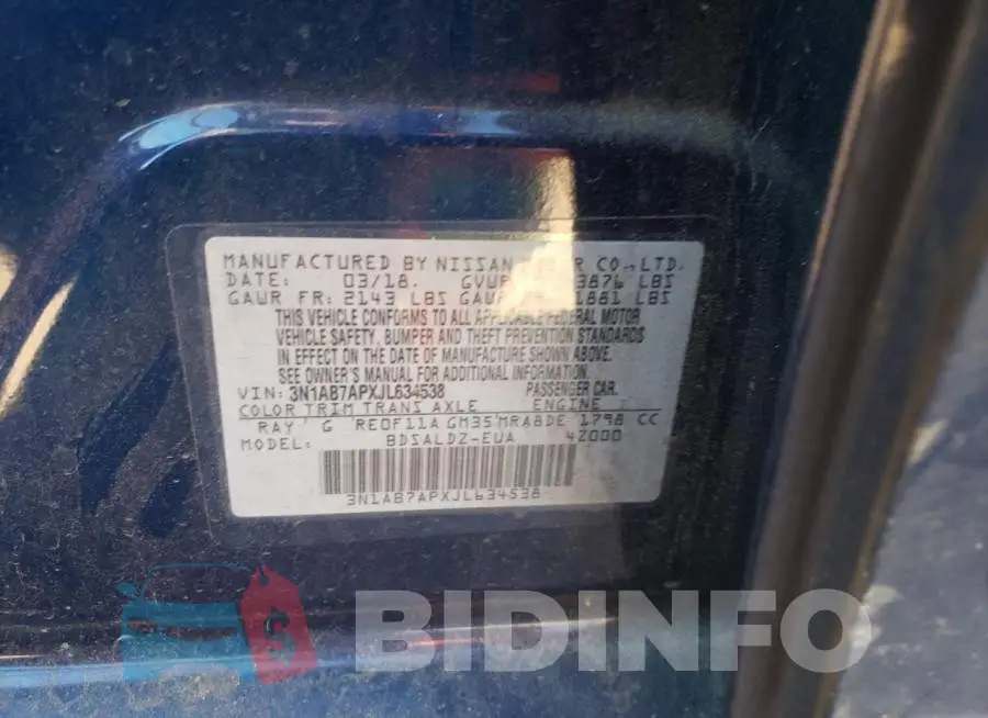 3N1AB7APXJL634538 Photo# 12