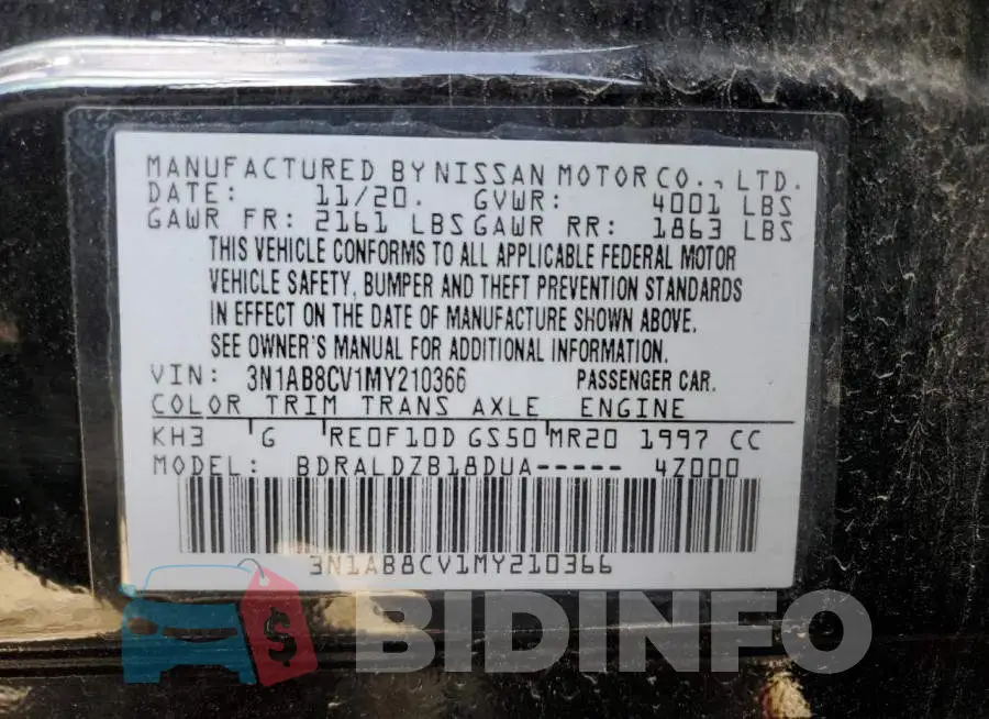 3N1AB8CV1MY210366 Photo# 12