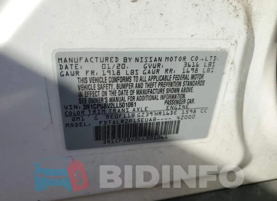 3N1CP5BV2LL501061 Photo# 12