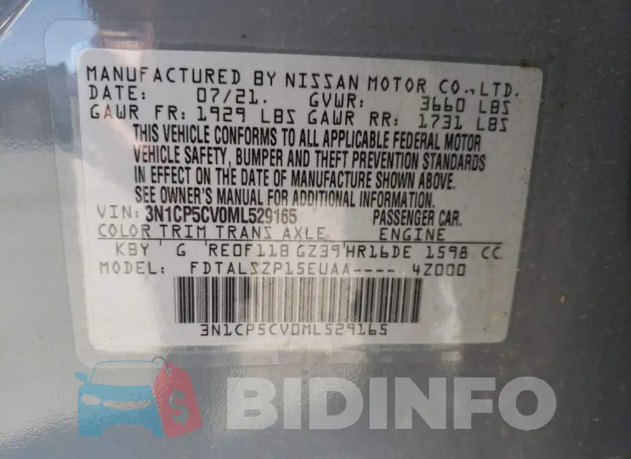 3N1CP5CV0ML529165 Photo# 12