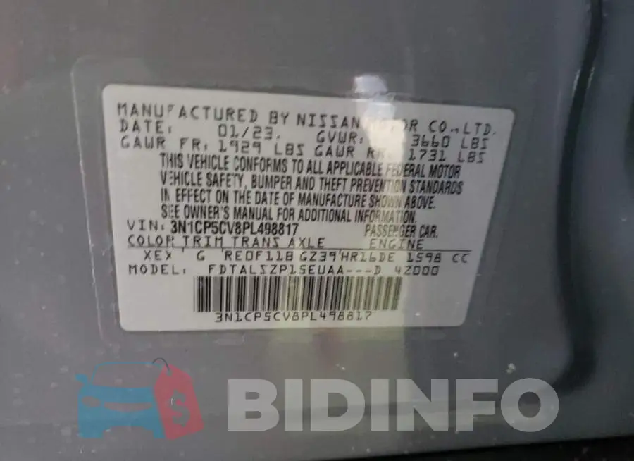 3N1CP5CV8PL498817 Photo# 13