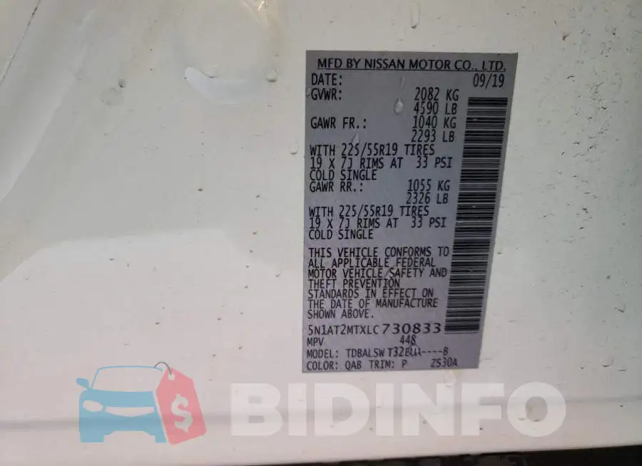 5N1AT2MTXLC730833 Photo# 14