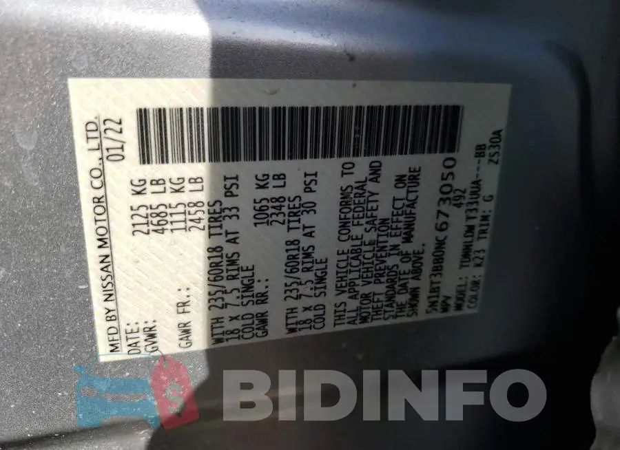 5N1BT3BB0NC673050 Photo# 13