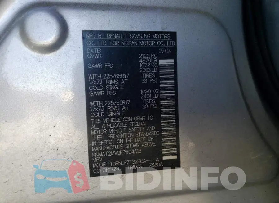 KNMAT2MV9FP504513 Photo# 13