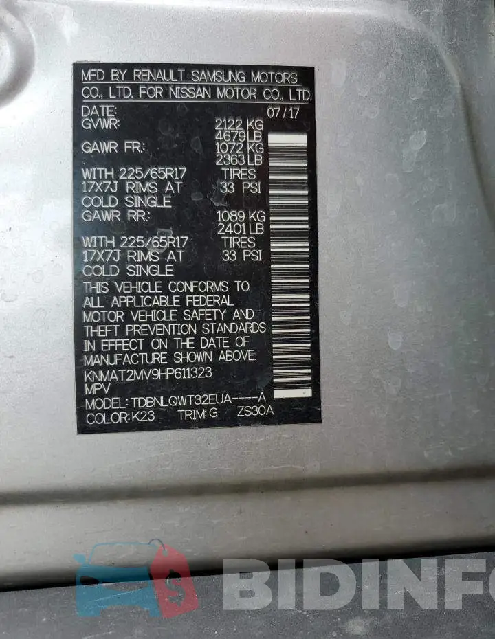 KNMAT2MV9HP611323 Photo# 13