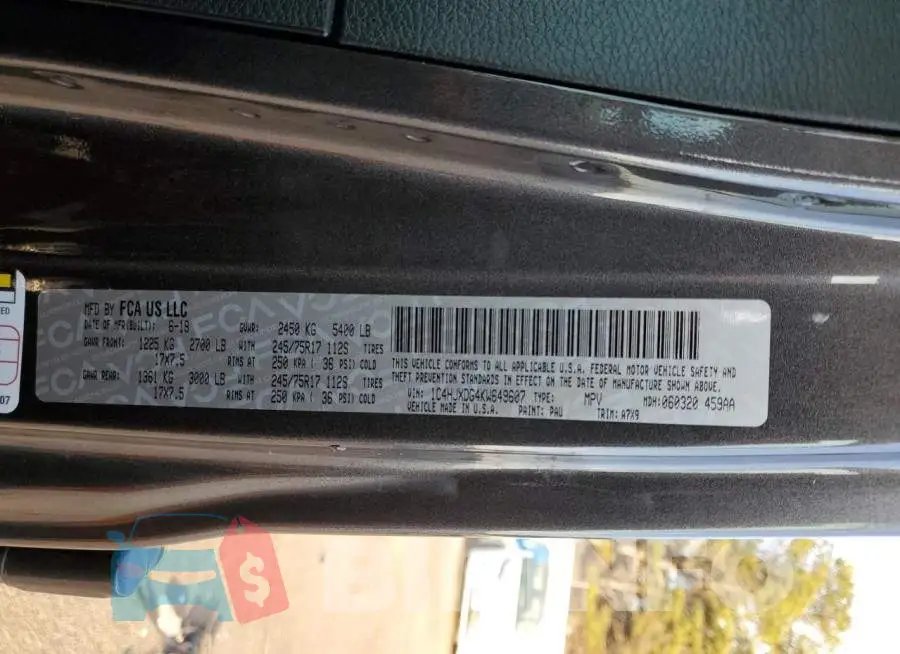 1C4HJXDG4KW649607 Photo# 13