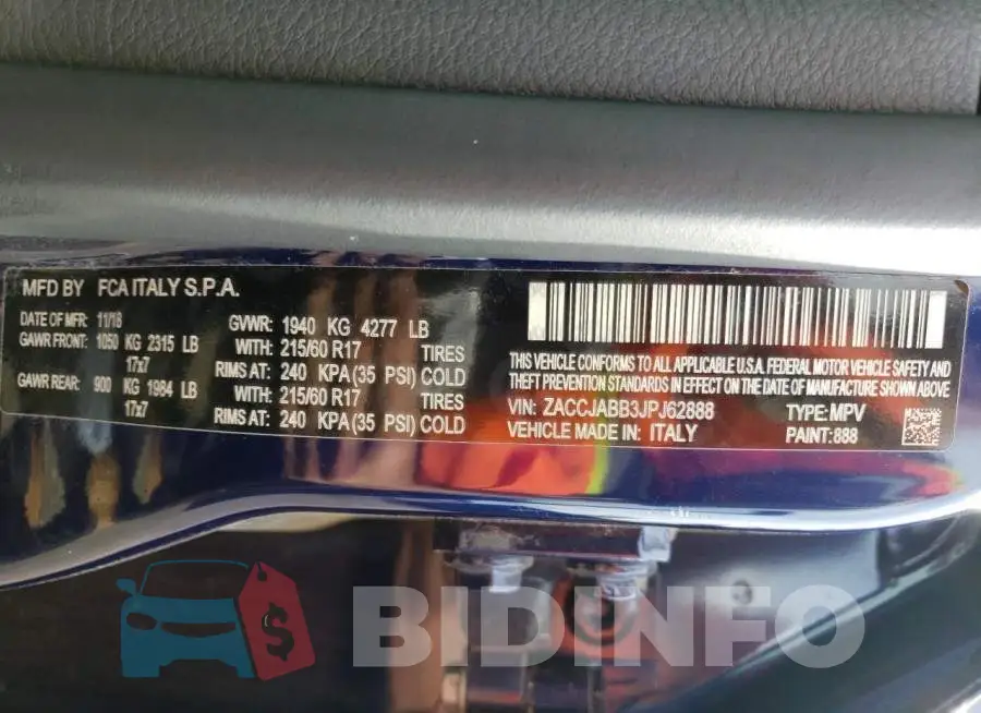 ZACCJABB3JPJ62888 Photo# 13