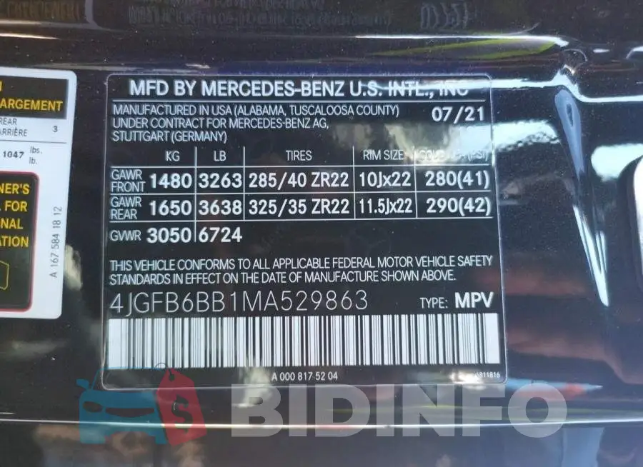 4JGFB6BB1MA529863 Photo# 12