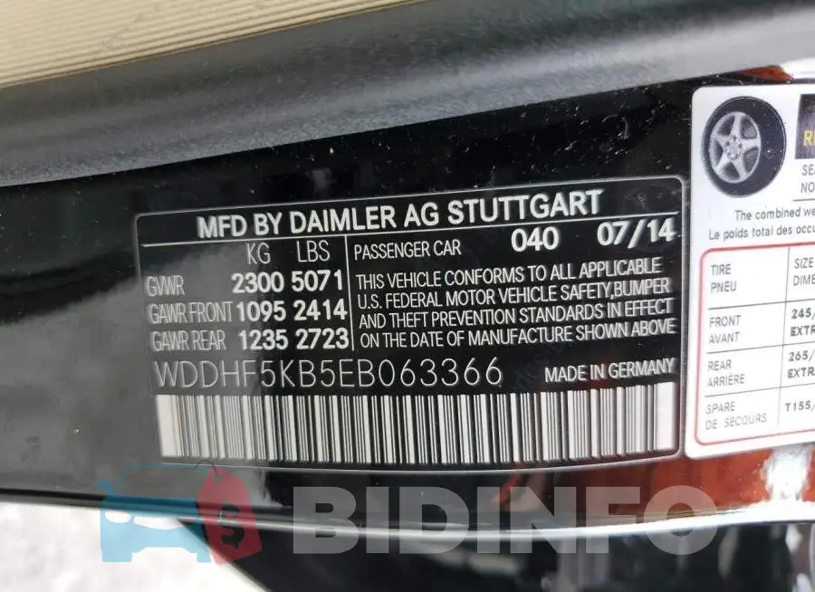 WDDHF5KB5EB063366 Photo# 12