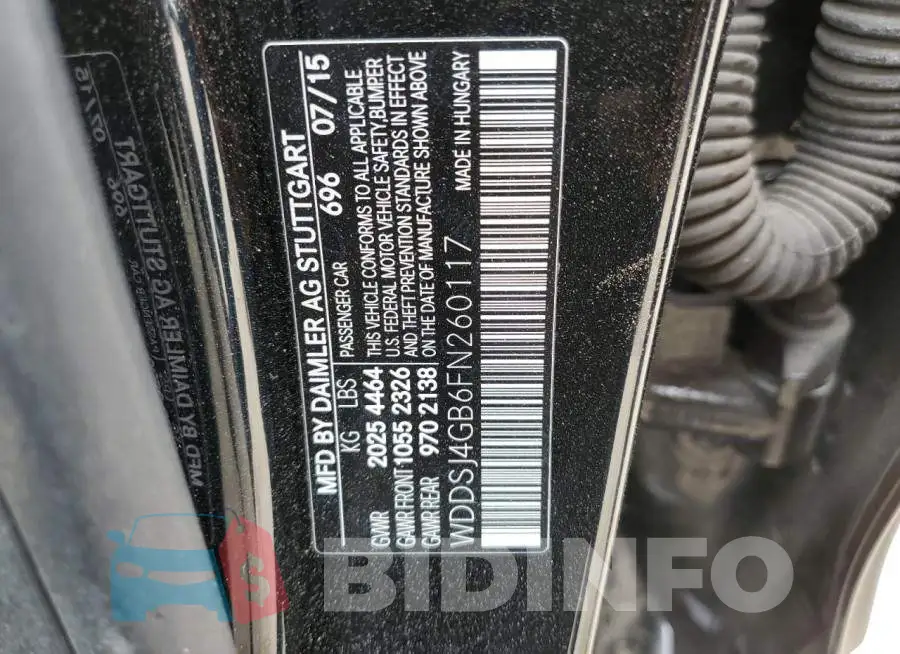 WDDSJ4GB6FN260117 Photo# 12