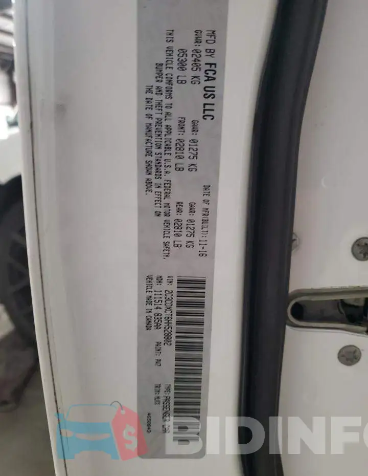 2C3CDXCT6HH528802 Photo# 12