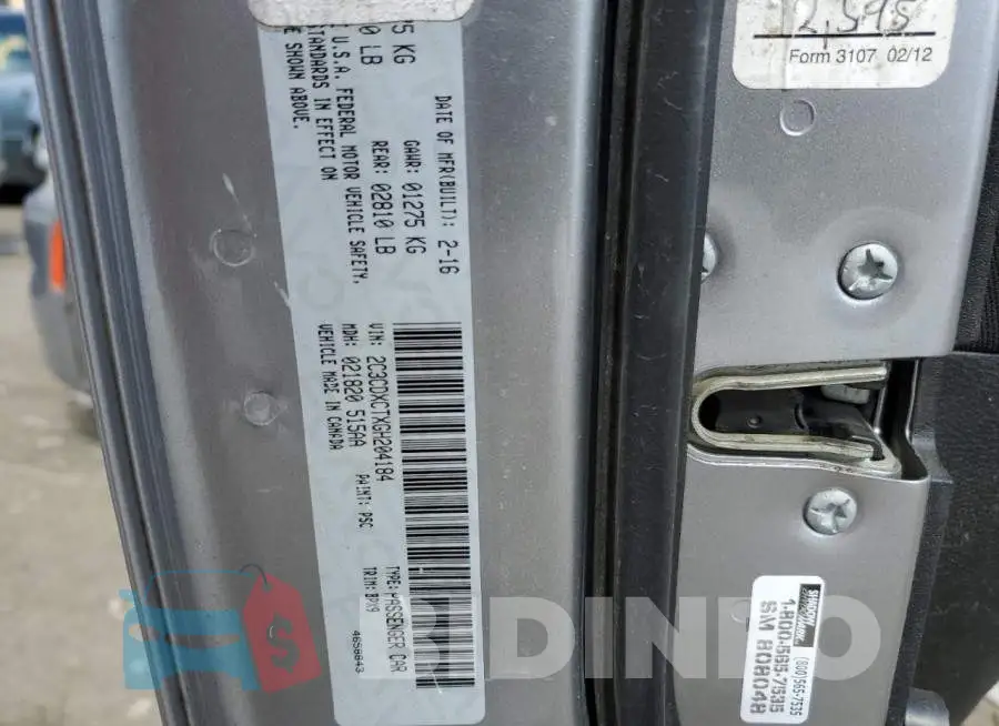 2C3CDXCTXGH204184 Photo# 12