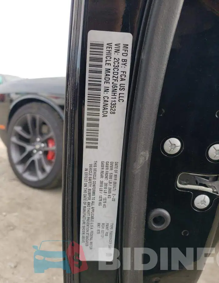 2C3CDZFJ6NH113528 Photo# 12