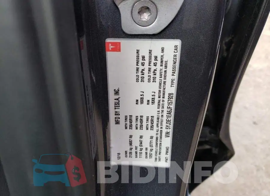 5YJ3E1EA6JF157928 Photo# 12