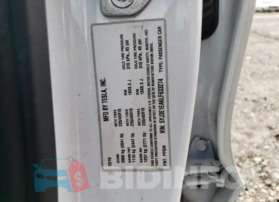 5YJ3E1EA6LF633274 Photo# 12