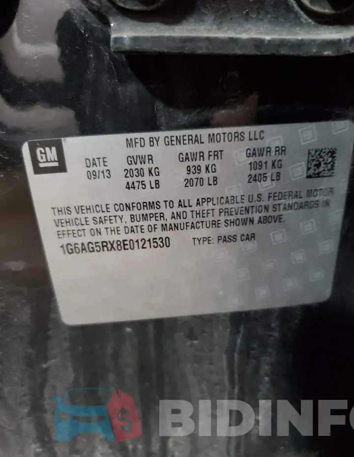 1G6AG5RX8E0121530 Photo# 13