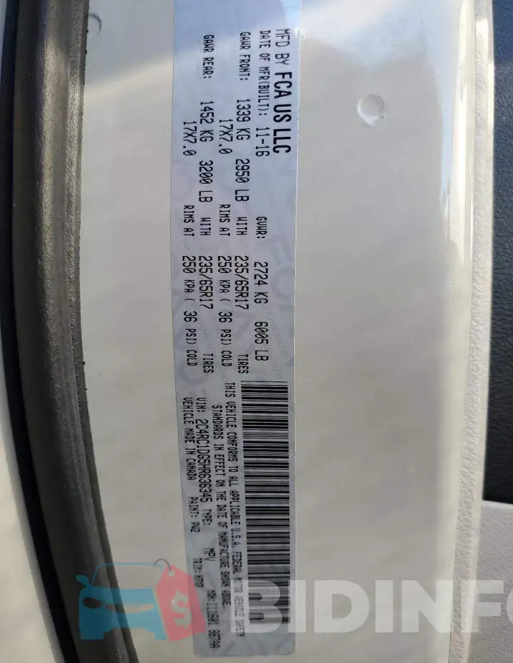 2C4RC1DG5HR636345 Photo# 10