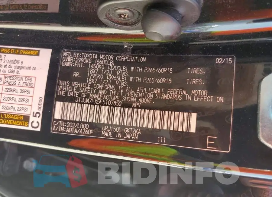 JTJJM7FX5F5107852 Photo# 12