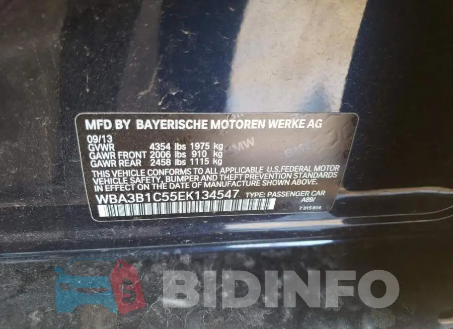 WBA3B1C55EK134547 Photo# 12
