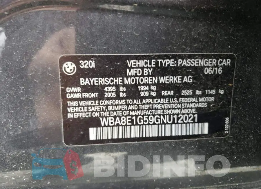 WBA8E1G59GNU12021 Photo# 12