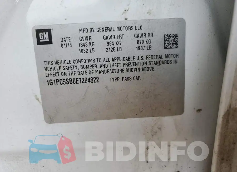 1G1PC5SB0E7284822 Photo# 13