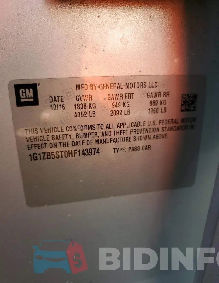 1G1ZB5ST0HF143974 Photo# 12