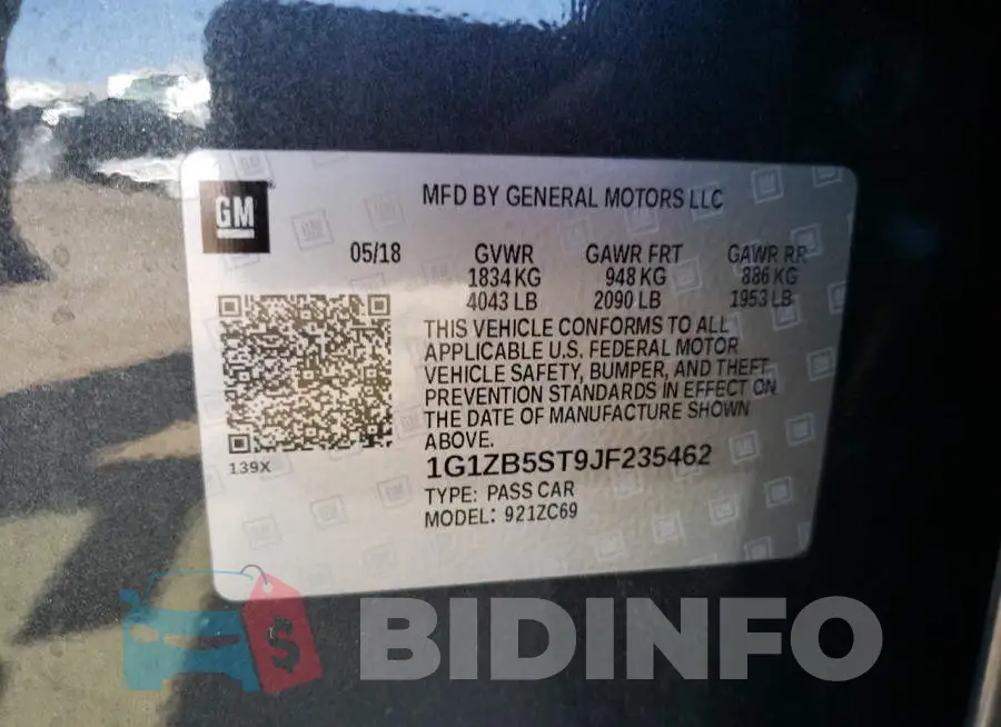 1G1ZB5ST9JF235462 Photo# 12