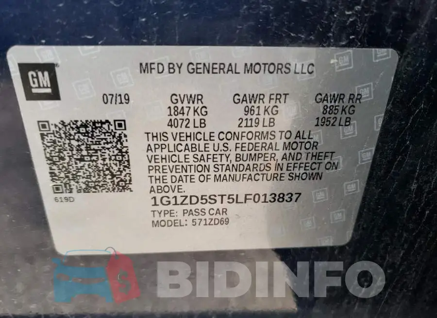 1G1ZD5ST5LF013837 Photo# 13
