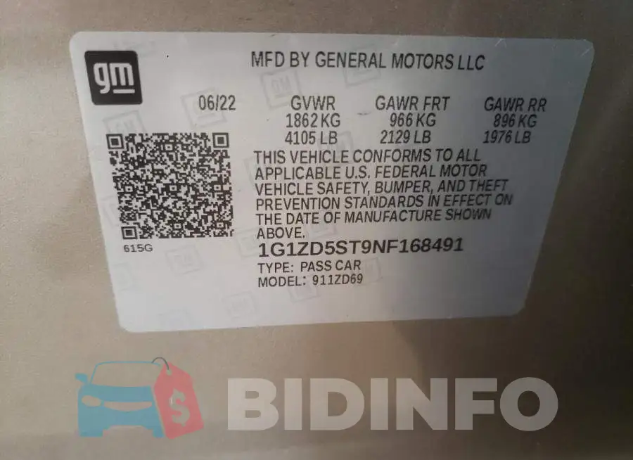 1G1ZD5ST9NF168491 Photo# 12