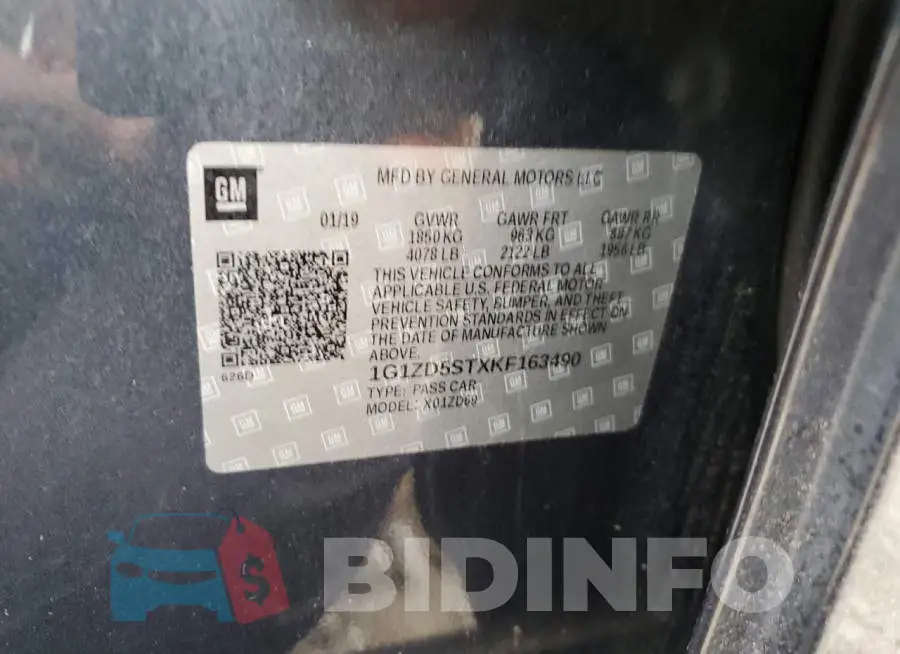 1G1ZD5STXKF163490 Photo# 12