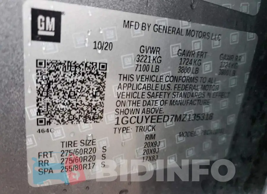 1GCUYEED7MZ135318 Photo# 12