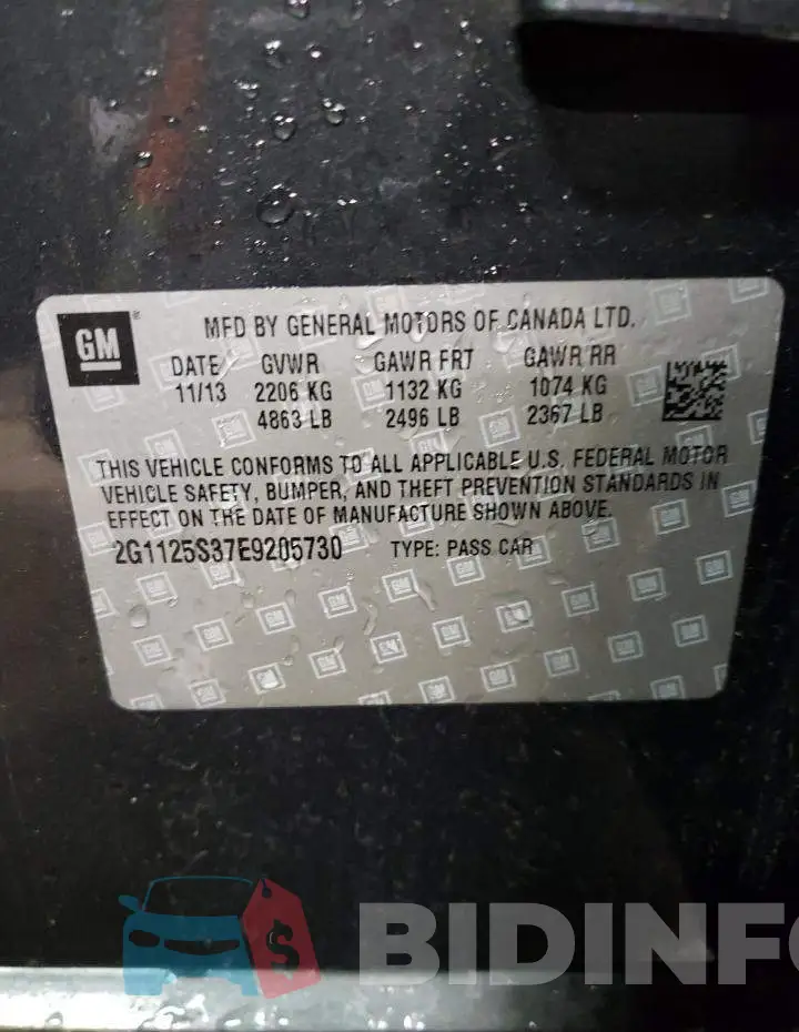 2G1125S37E9205730 Photo# 13