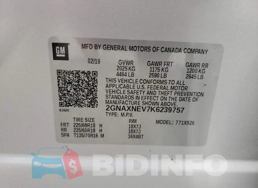 2GNAXNEV7K6239757 Photo# 13