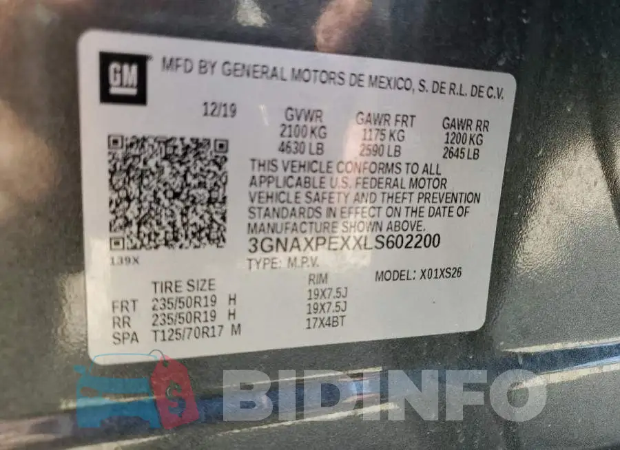 3GNAXPEXXLS602200 Photo# 13
