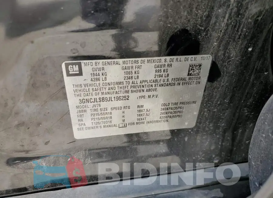 3GNCJLSB9JL196252 Photo# 13
