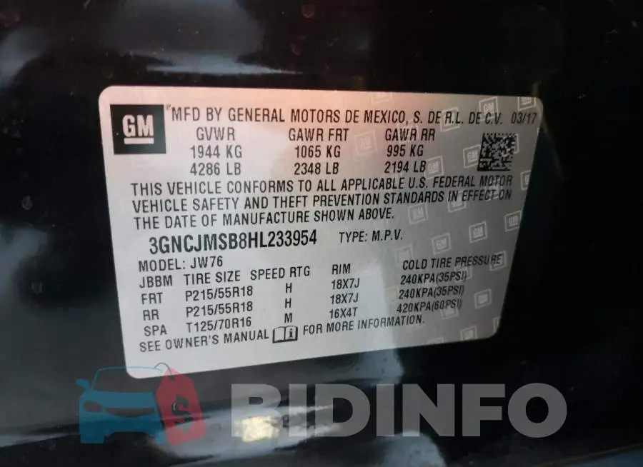 3GNCJMSB8HL233954 Photo# 13